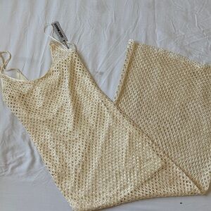 Haute Monde Cream Crochet Swim Cover-Up